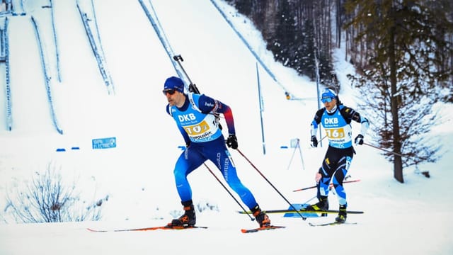  Schweizer Biathlon-Staffel mit Top-10-Ergebnis