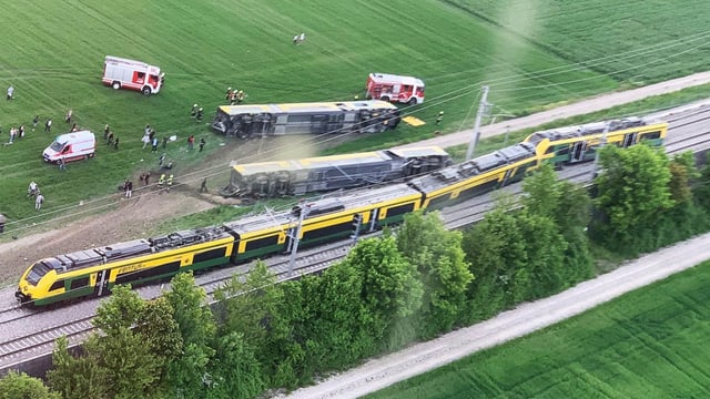  Zug-Waggons in Österreich entgleist