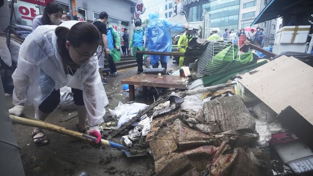  Mehrere Todesopfer nach Überschwemmungen in Südkorea