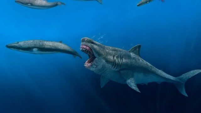  Megalodon-Hai: Ein paar Happen und der Wal war weg