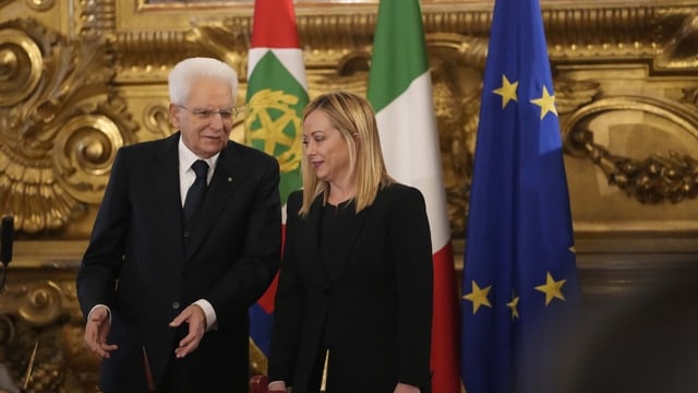  Giorgia Meloni als neue Regierungschefin Italiens vereidigt