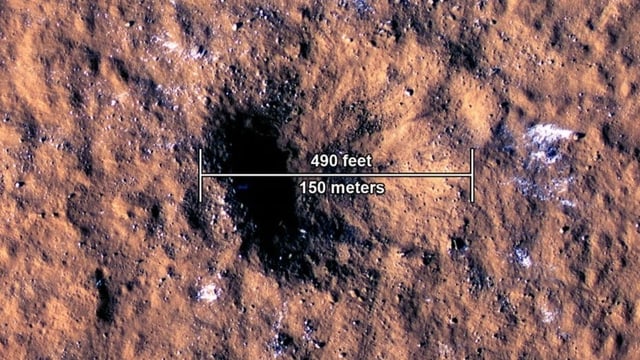  Bilder zeigen Meteoriten-Krater auf dem Mars