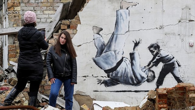  Banksy-Werke in der Ukraine: Schützen oder einfach belassen?