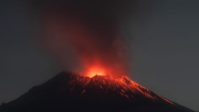  Ascheregen am Vulkan Popocatépetl in Mexiko: Warnstufe erhöht