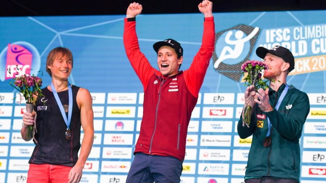  Sportkletterer Lehmann mit 2. Weltcup-Sieg