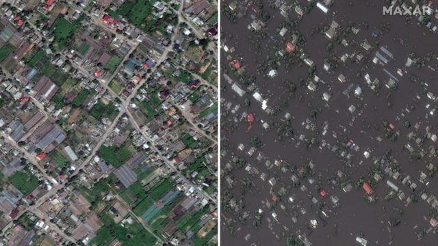  Vorher/Nachher: Satellitenbilder zeigen Ausmass der Zerstörung