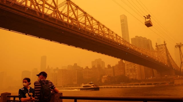  New York in apokalyptischem Schleier aus Rauch