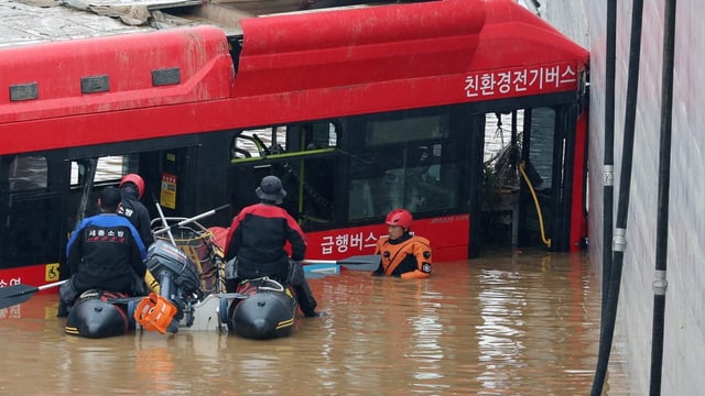  37 Tote nach Überschwemmungen in Südkorea