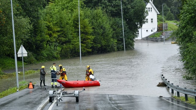  Unwetter in Skandinavien sorgt für Überschwemmungen
