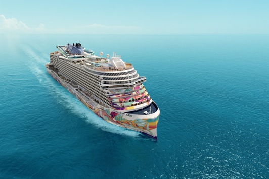  Norwegian Cruise Line stellt die neue Norwegian Aqua vor, das erste Schiff der erweiterten Prima-Plus-Klasse