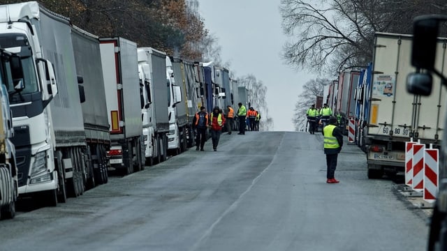  Die LKW-Blockaden der Ukraine werden zum Problem