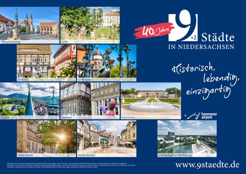  9 Städte + 2 in Niedersachsen, gemeinsames Auslandsmarketing seit 40 Jahren: Historische Städte – frische Ideen